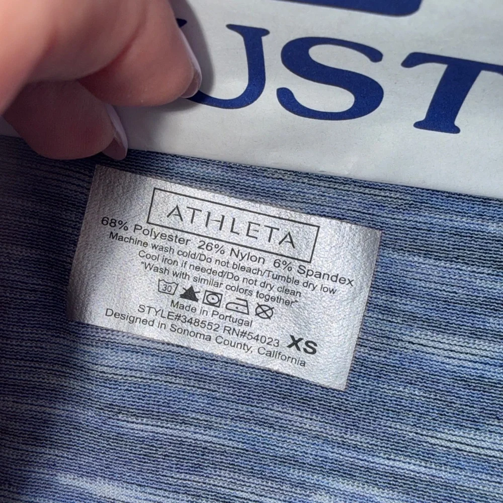 Athleta Heathered Blue Long Sleeve Top Size XS